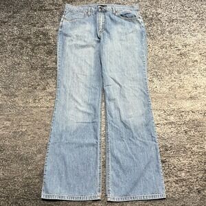 J. Crew Jeans Bootcut Womens 14 (34x32) Blue Low Rise Wide Leg Western Preppy